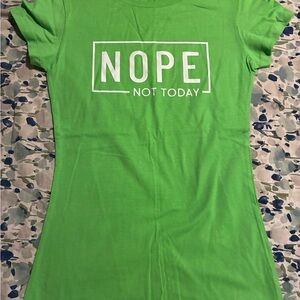 Alstyle Green 'Nope Not Today' Tee